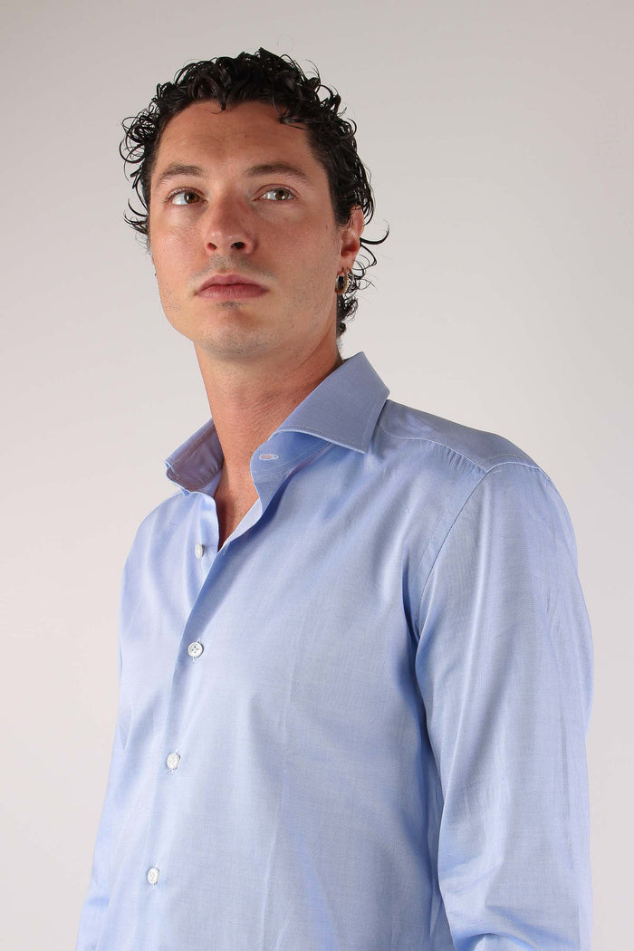 Camicia Oxford Celeste-7