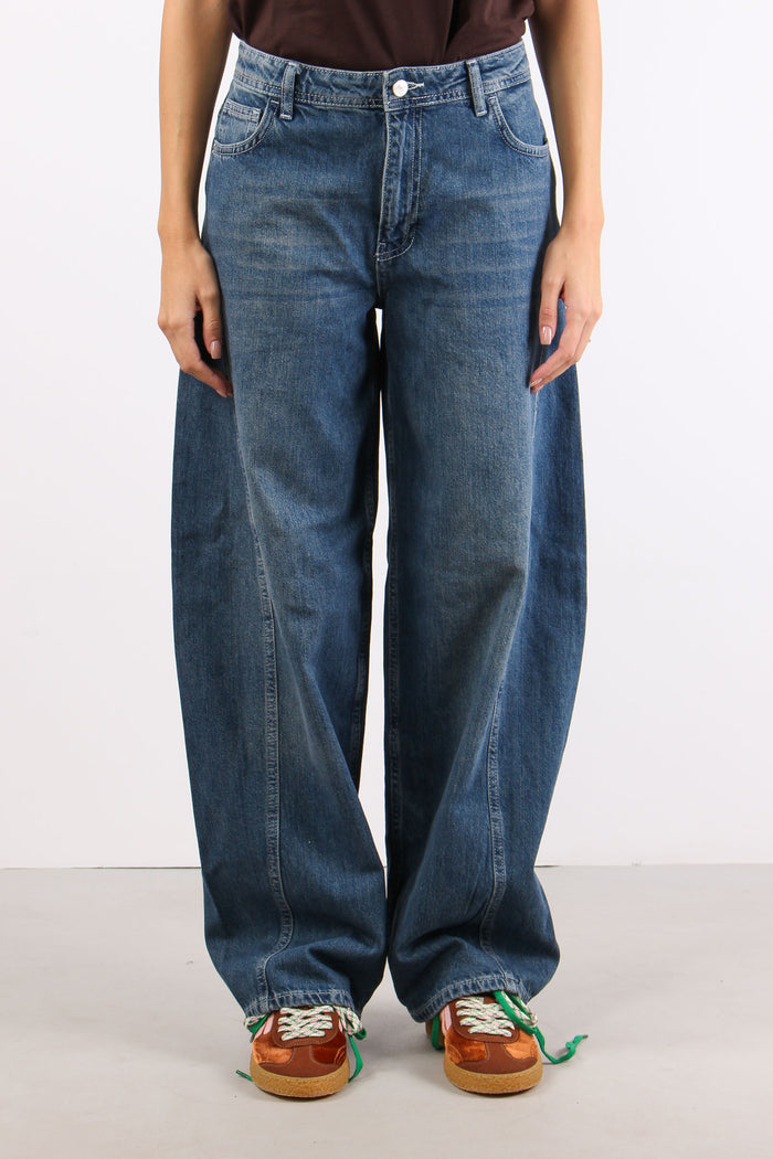 Denim Barrel Wide Leg Denim Scuro-2