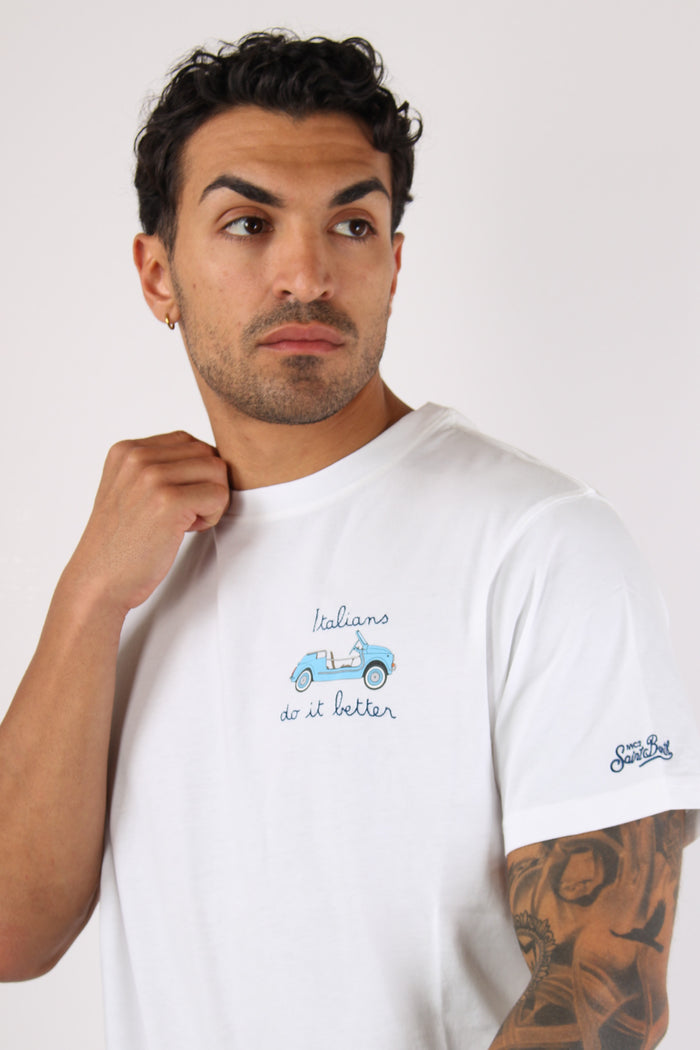 T-shirt Scritta Ricami Italians Spiaggina-6