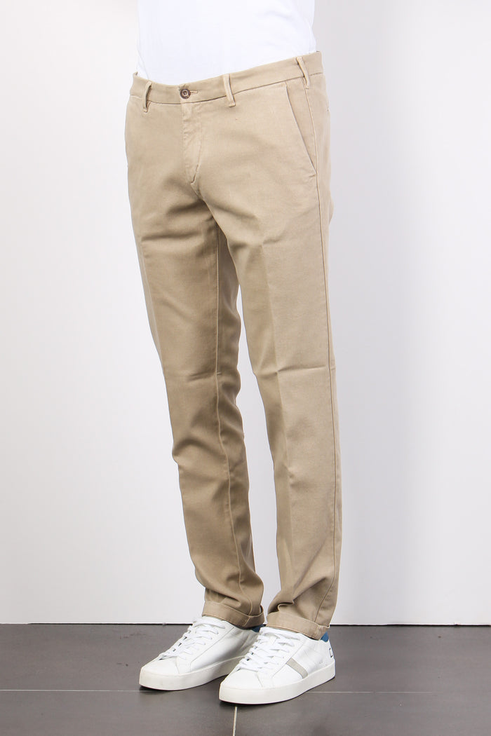 Pantalone Chino Flanella Beige-5