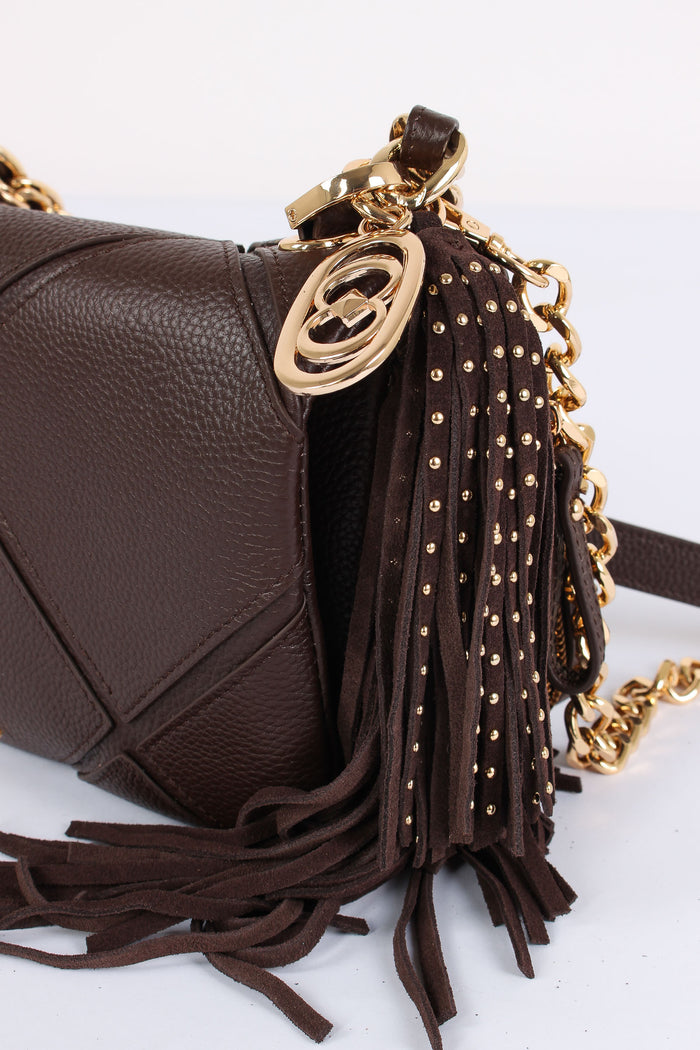 Tracolla Media Frange Brown-6