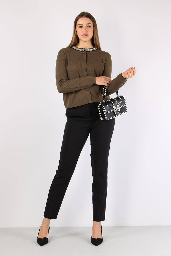 Saria Cardigan Viscosa Applica Beech