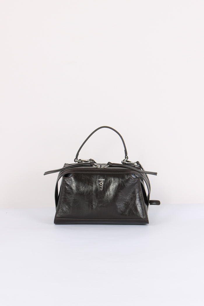 Trapezio Effetto Crinkle Dark Brown