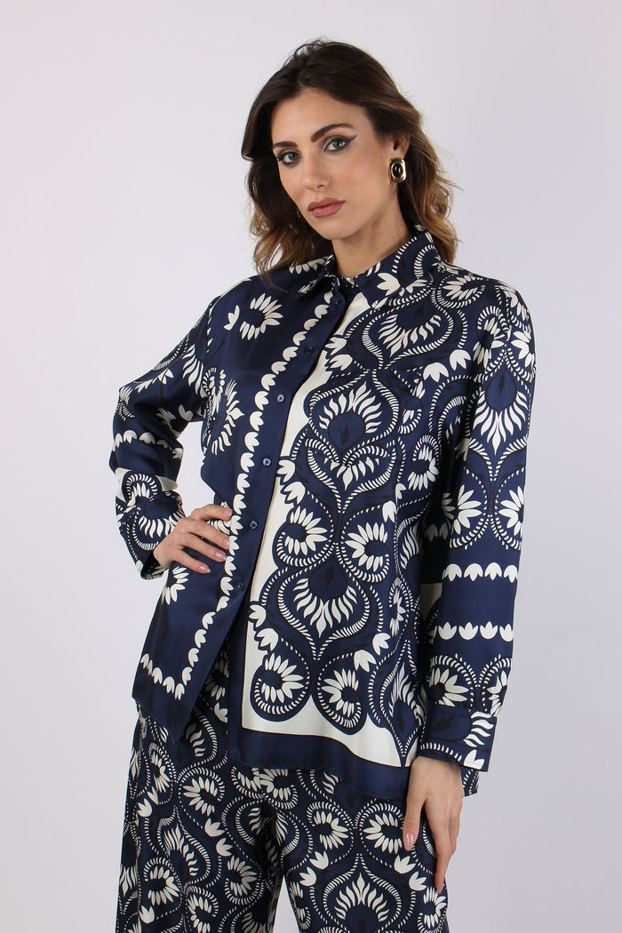 Wkdlastra Camicia Seta Fantasia Foulard Patch-2