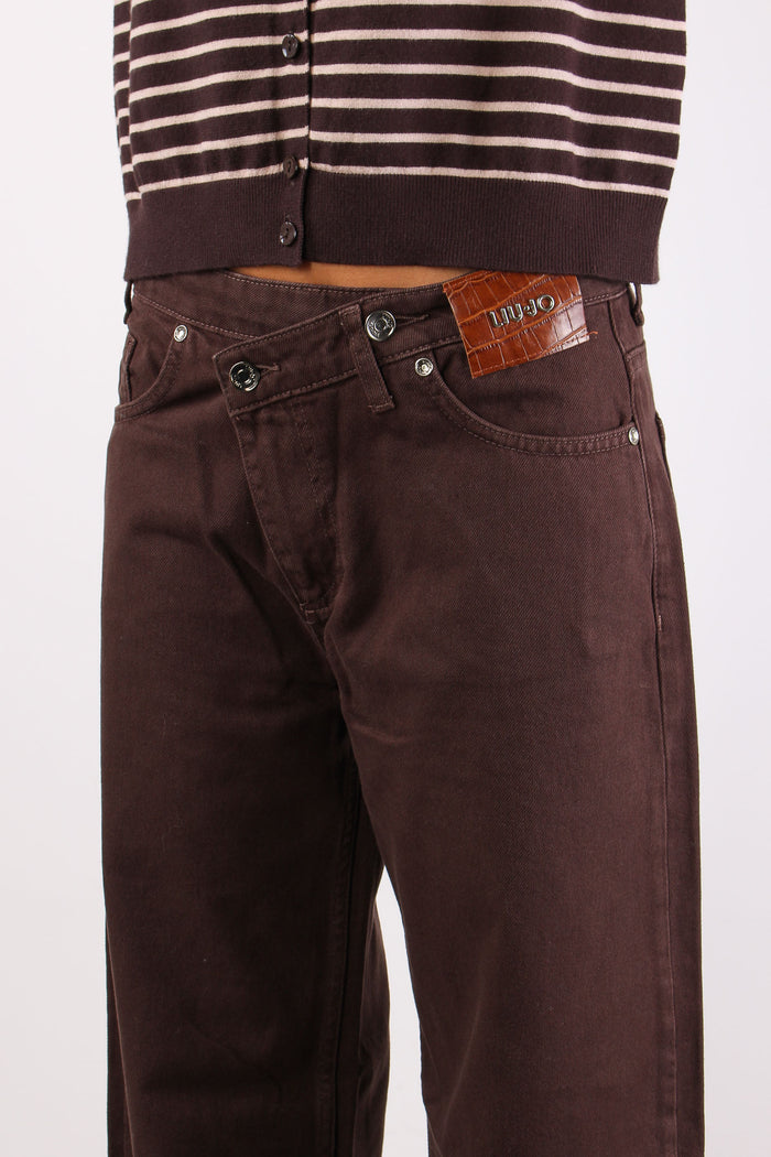 Denim Abbottonatura Asimmetrica Mole-6