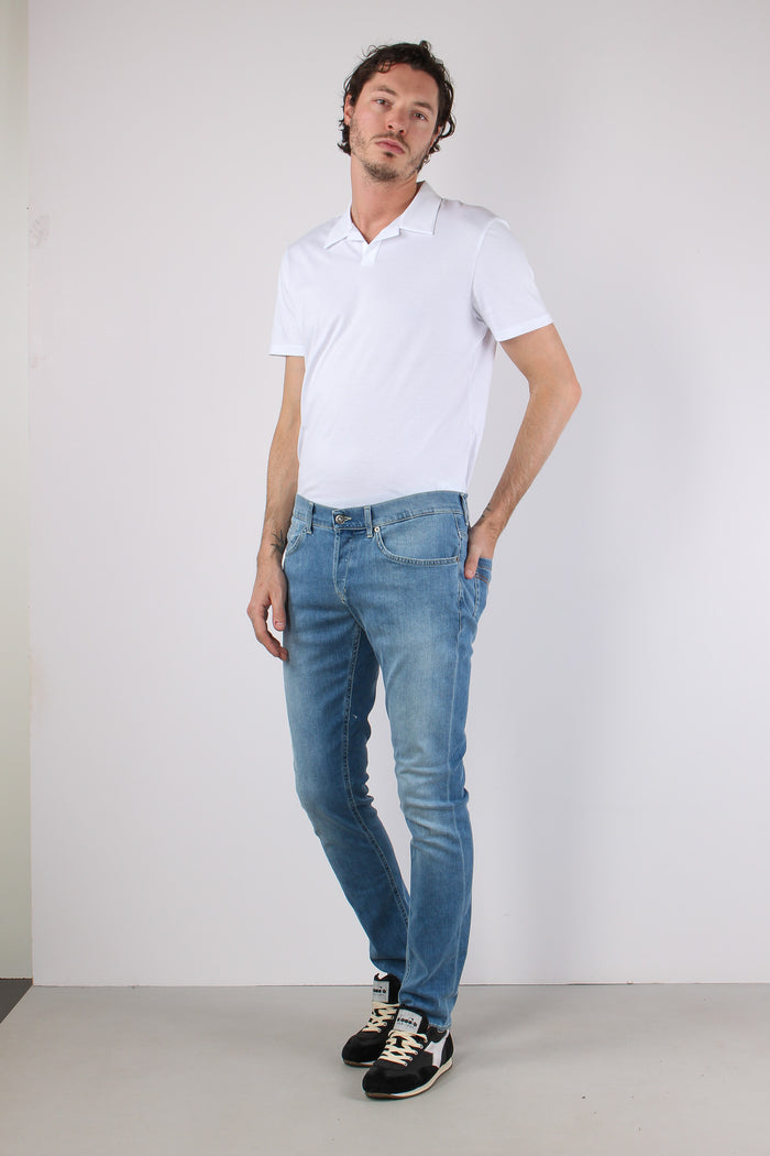 George Denim Slavato Risvolto Denim Chiaro-3