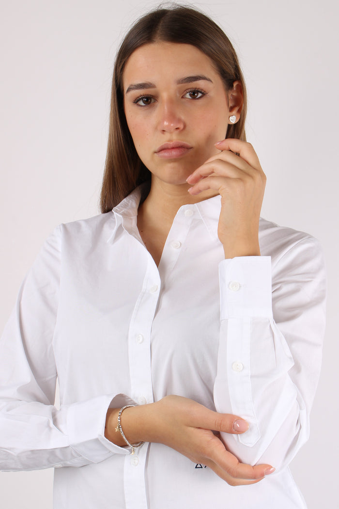 Camicia Slim Cotone Bianco-4