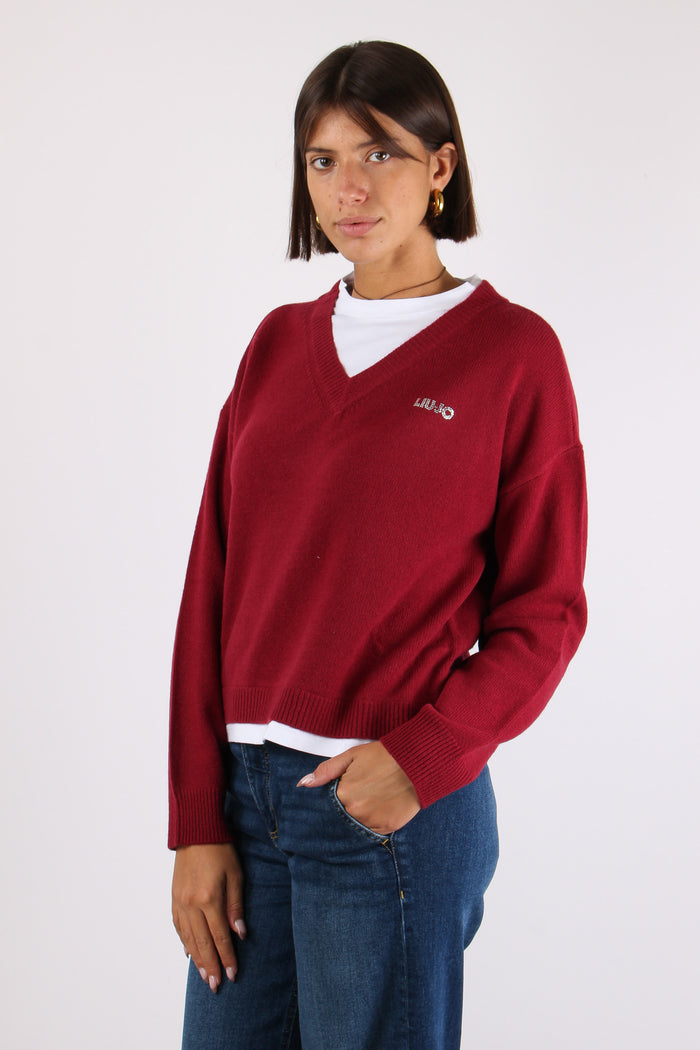 Maglia T-shirt Sovrapposta Light Scarlet-3