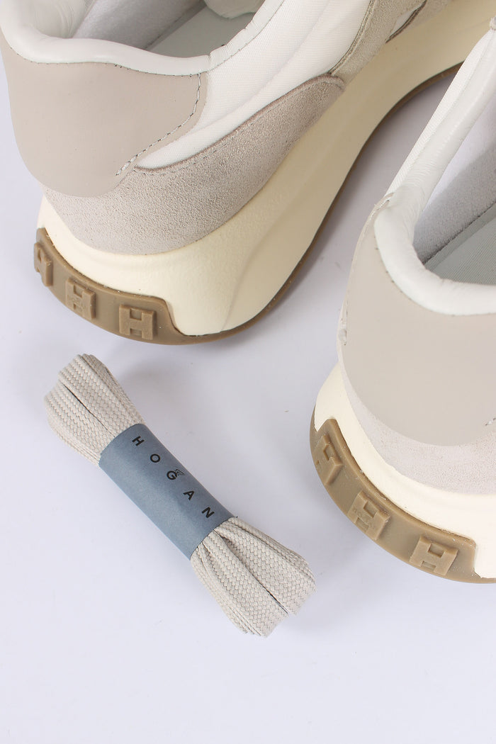 Sneaker H641 Camoscio Bianco/grigio-8