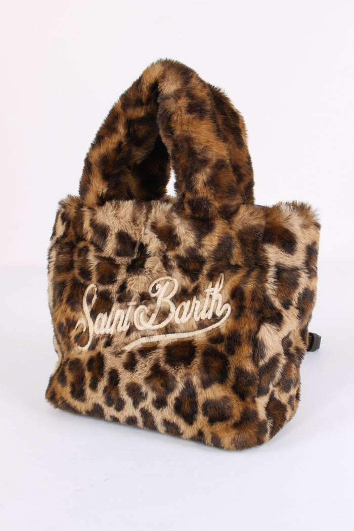 Borsa Mano Pelliccia Animalier Leopard-5