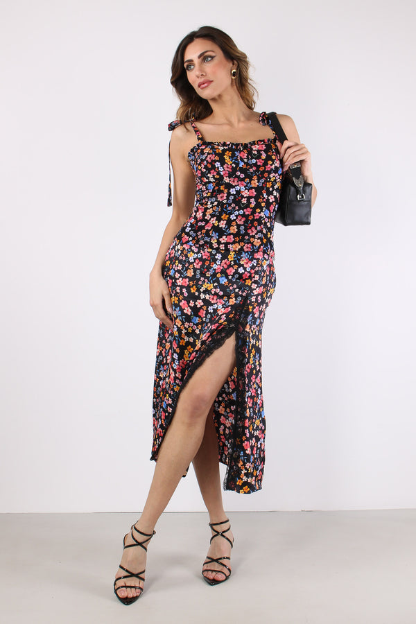 Gonna Spacco Inserto Pizzo Nero