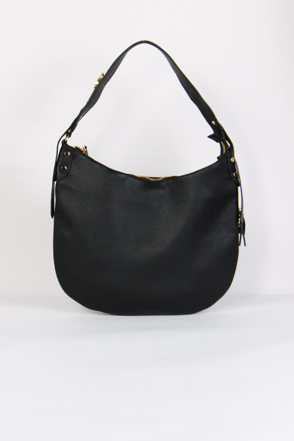 Mezzaluna Saffiano Nero