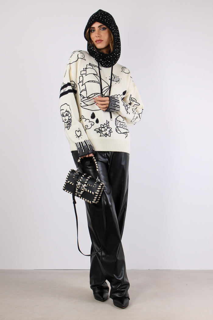 Andros Maglia Ricami Bianco/blu-8