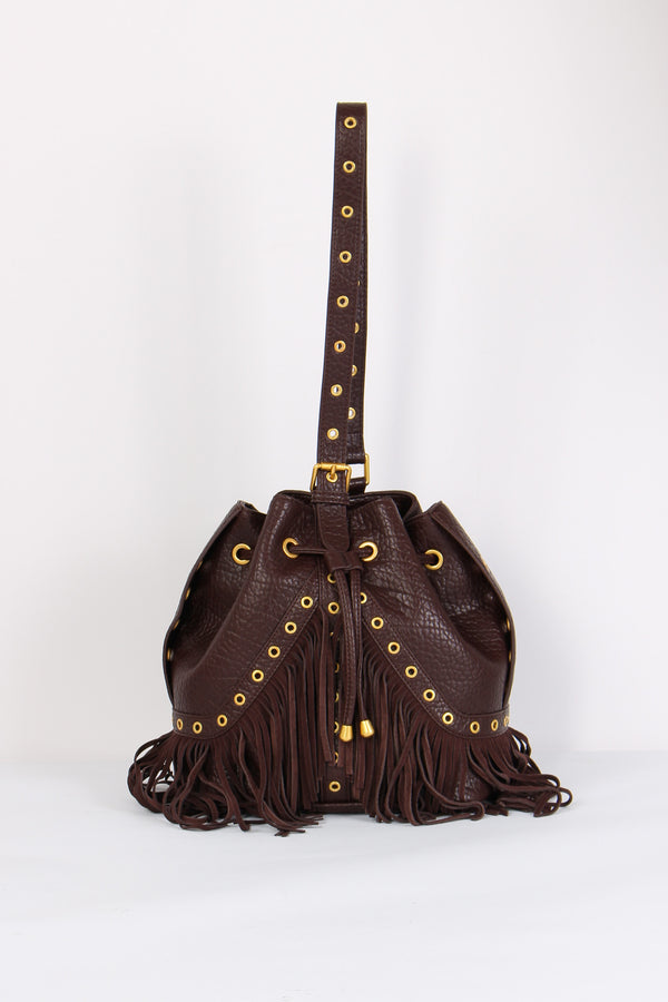 Secchiello Frange Occhiello Brown