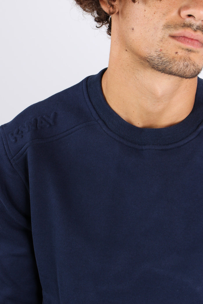 Felpa Logo Tono Su Tono Blue Depth-8