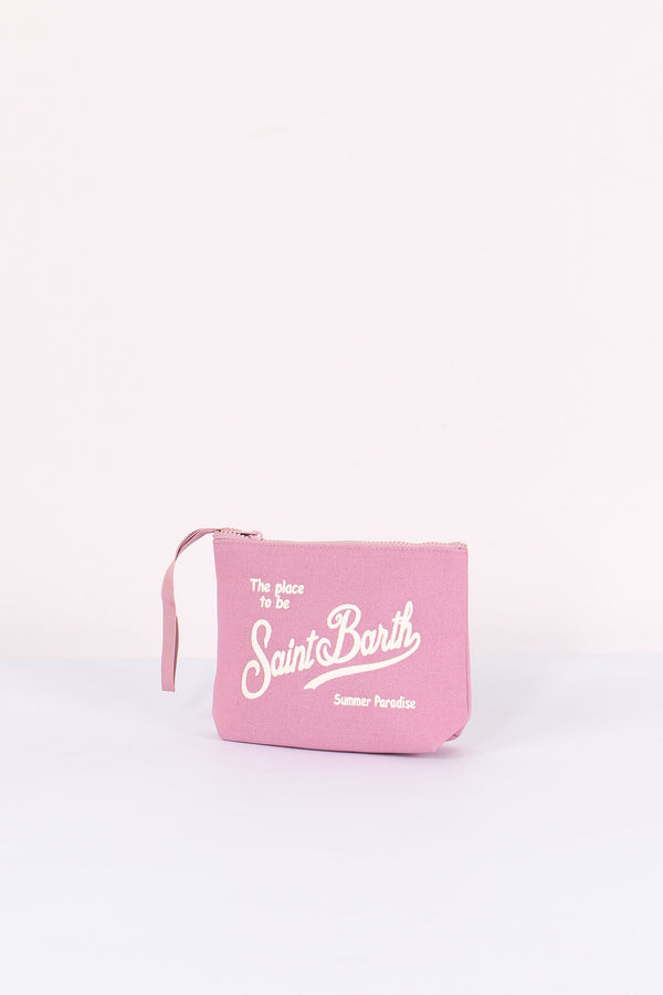 Aline Pochette Canvas Rosa-2