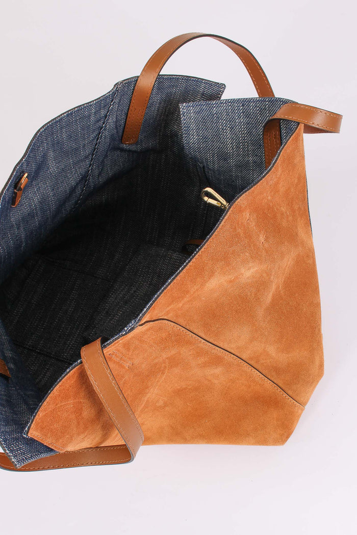 Maya Shopping Reversibile Caramello-5