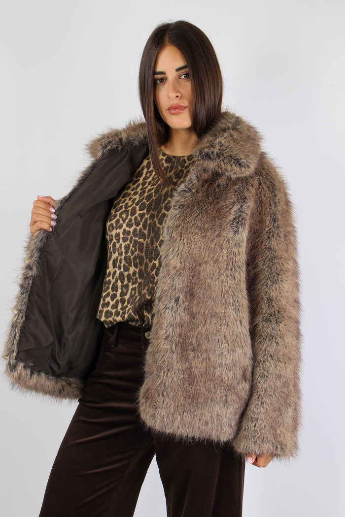 Ecopelliccia Ganci Brown Wolf-6