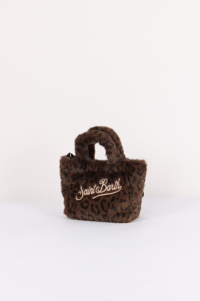 Borsa Mano Mini Pelliccia Dark Leopard-2