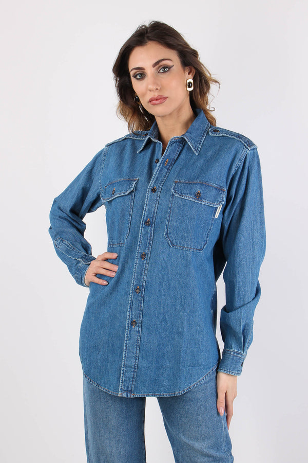 Camicia Denim Mostrine Spalla Denim-2