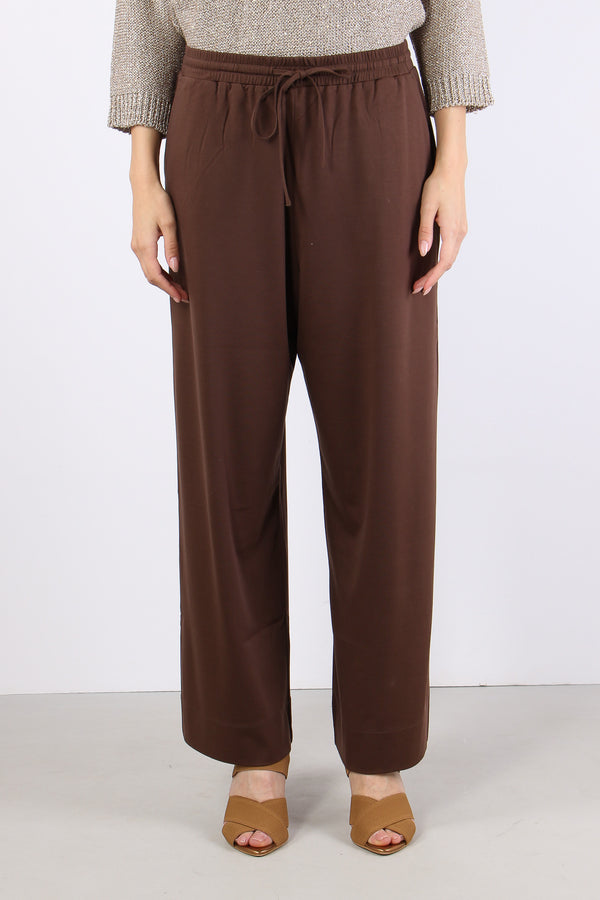 Modico Pantalone Cropped Punto Cioccolato-2