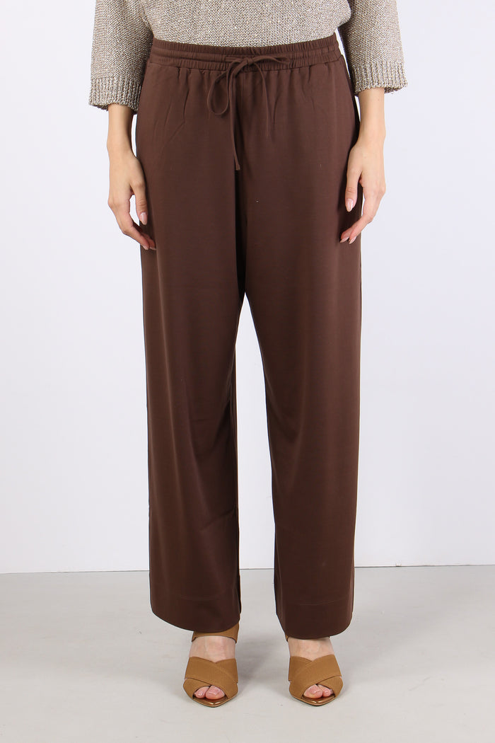Modico Pantalone Cropped Punto Cioccolato-2