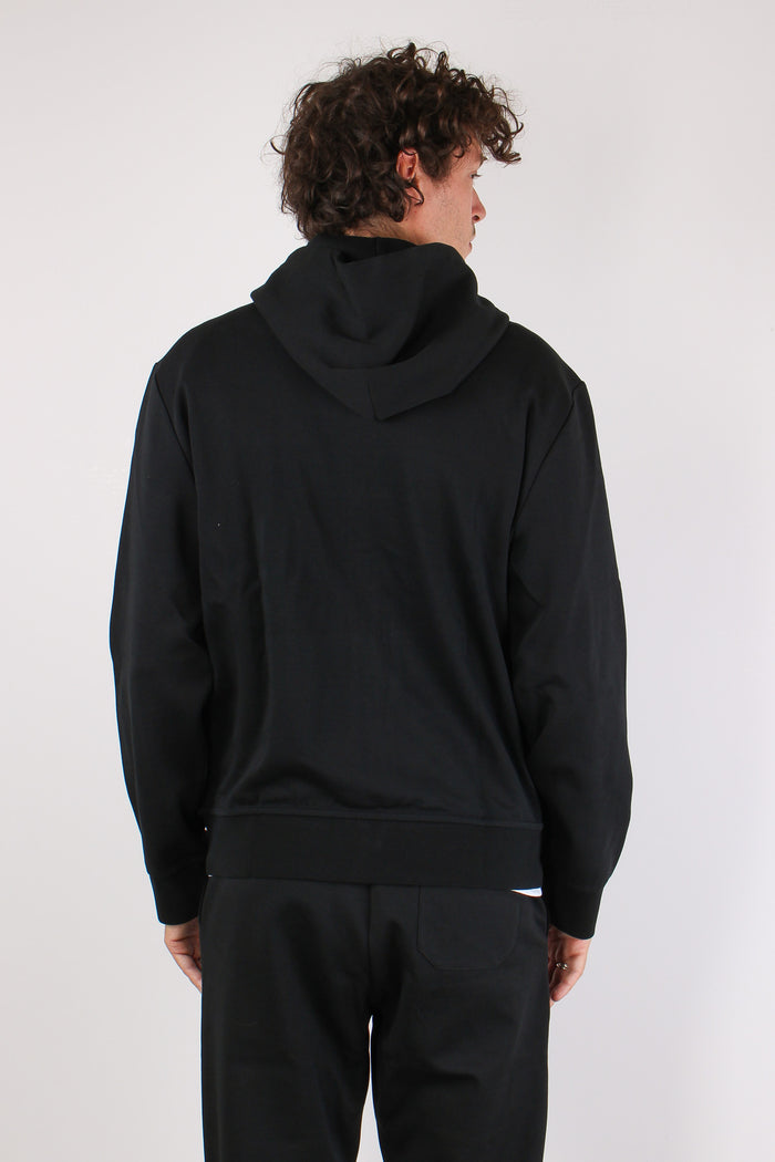 Felpa Zip Cappuccio Polo Black-4