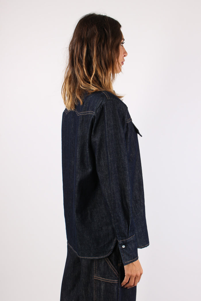 Camicia Denim Denim Scuro-6