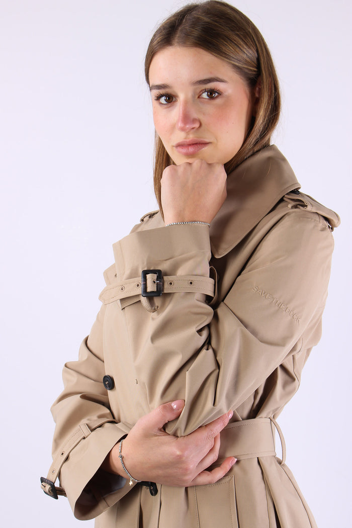 Talya Trench Medio Stardust Beige-8