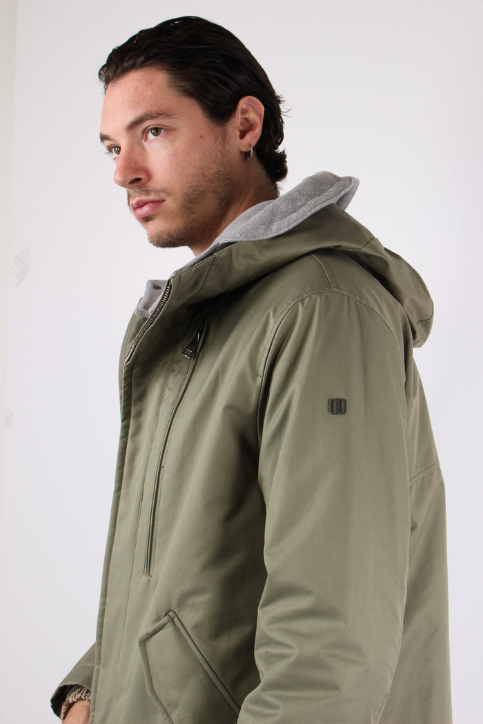 Parka Inserto Lana Verde Polveroso-8