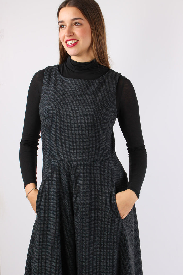 Tuta Pantalone Palazzo Grigio/nero-8