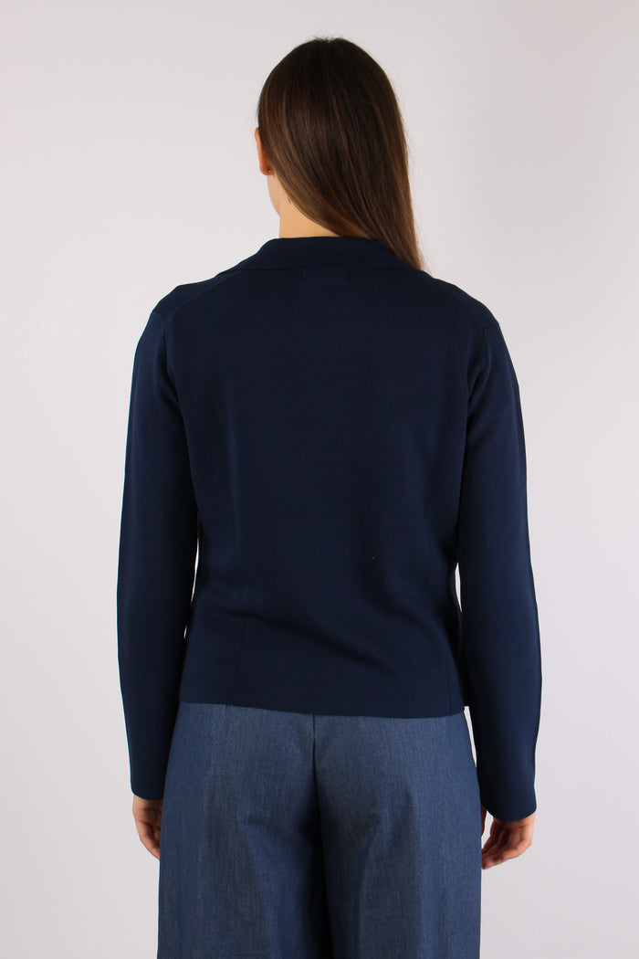 Giacca Maglia Tasca Toppa Blu-5