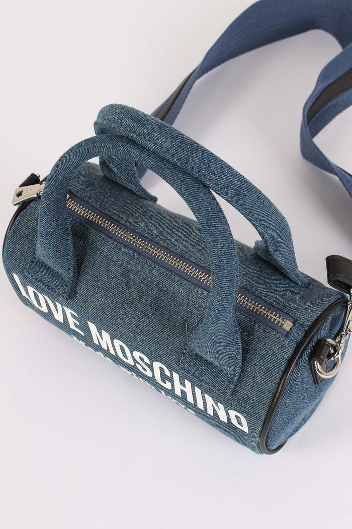 Bauletto Canvas Lettering Denim-4