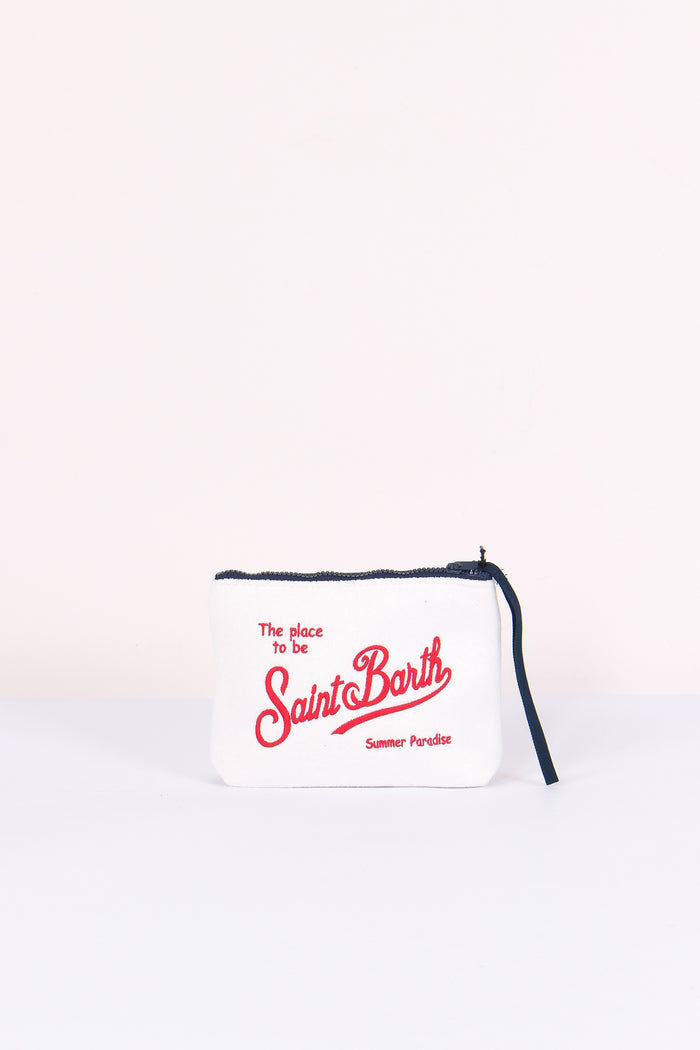 Aline Pochette Stampa Bianco-3