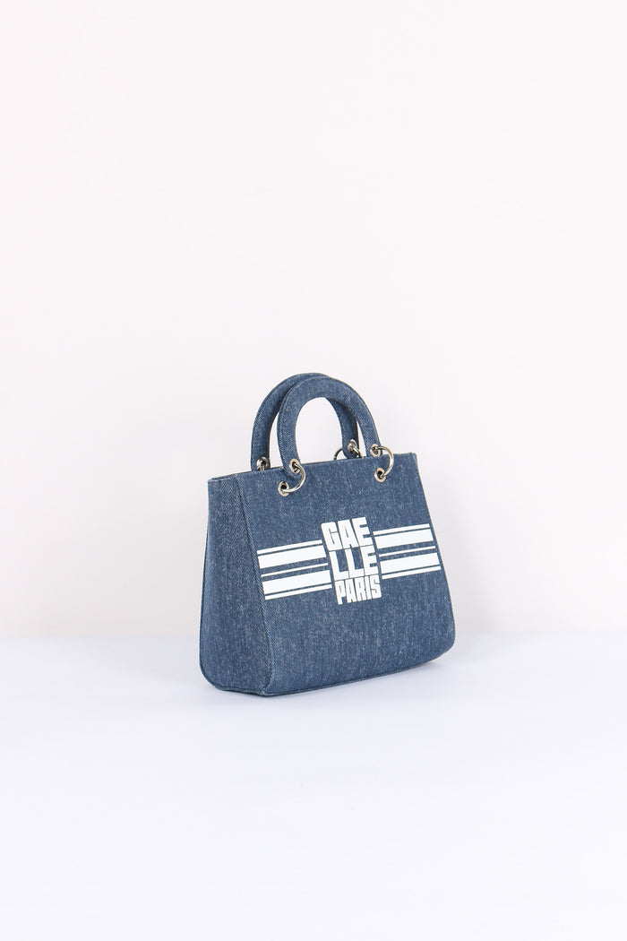 Tote Mini Banda Logo Blu-7