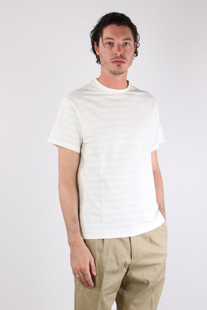 T-shirt Girocollo Basica Off White-6