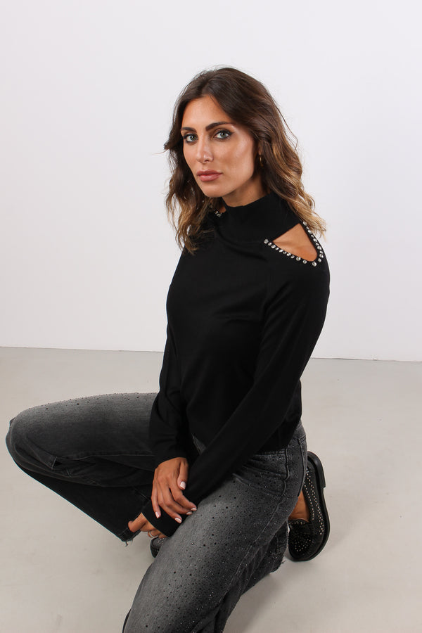 Bognanni Maglia Apertura Spalla Black-2