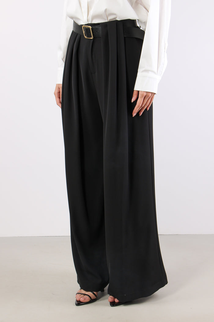Pantalone Multi Pences Cintura Nero-3