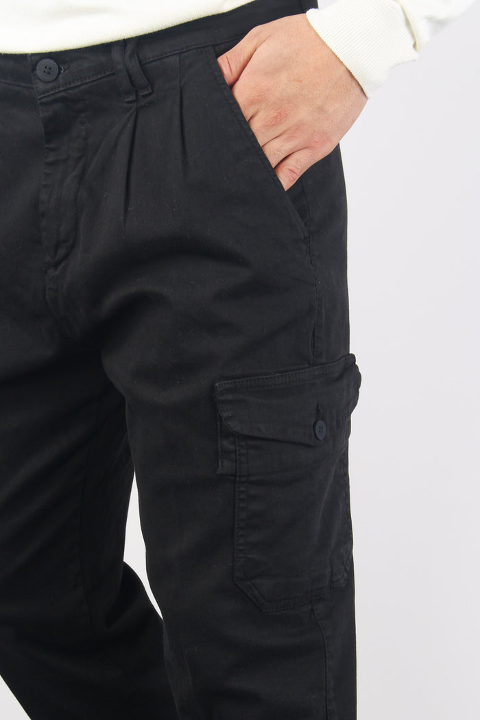 Pantalone Cargo Nero-8