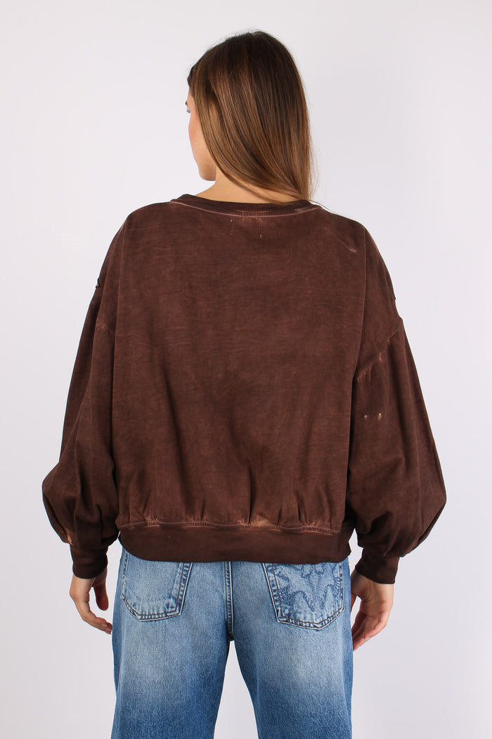 Felpa Over Patch Ricami Unica-5