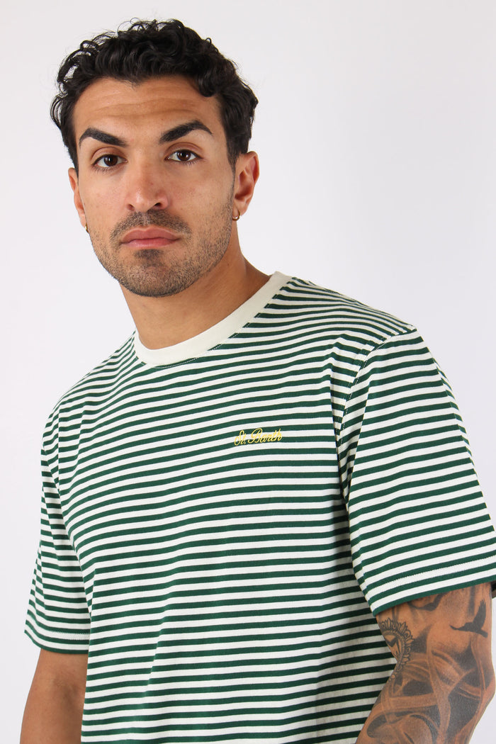 T-shirt Righe Verde/bianco-7
