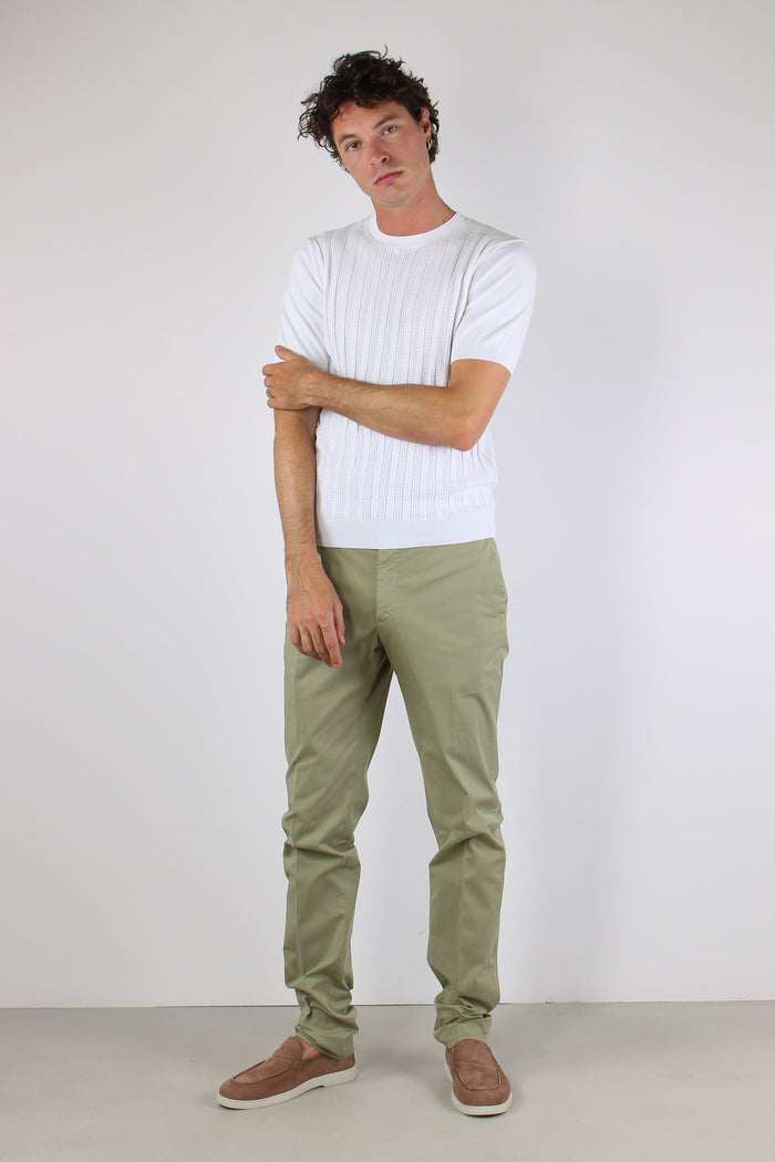Maglia Girocollo M/m Tarforata Bianco-5