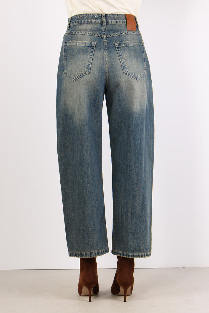 Denim Palazzo Lavaggio Te Blu Denim-5
