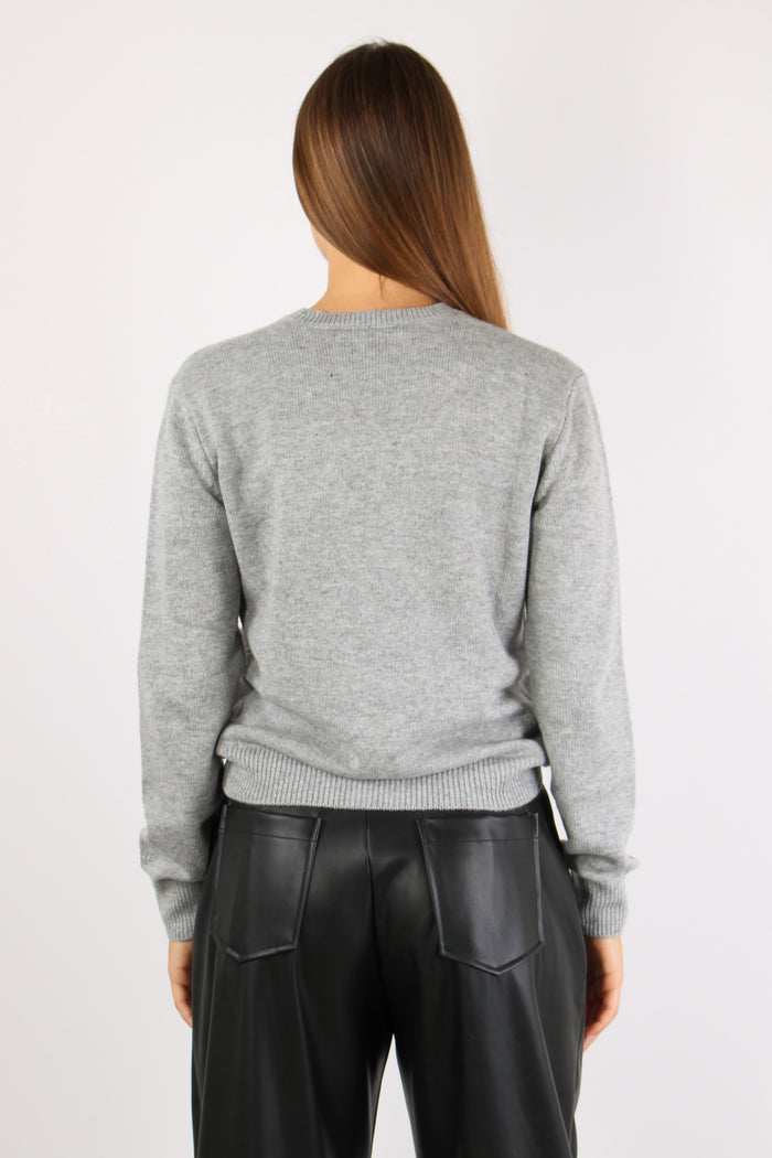 Girocollo Snoopy Loves Rain Grigio-5