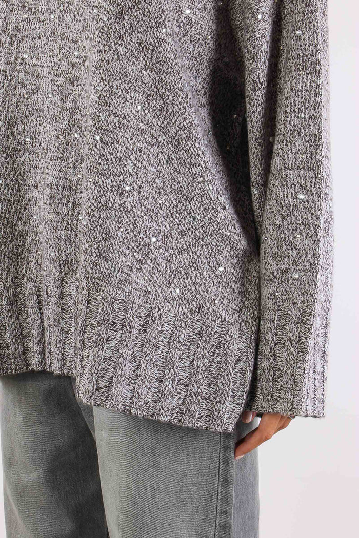 Dresda Collo Alto Micro Paille Mutli Bianco/grigio-8