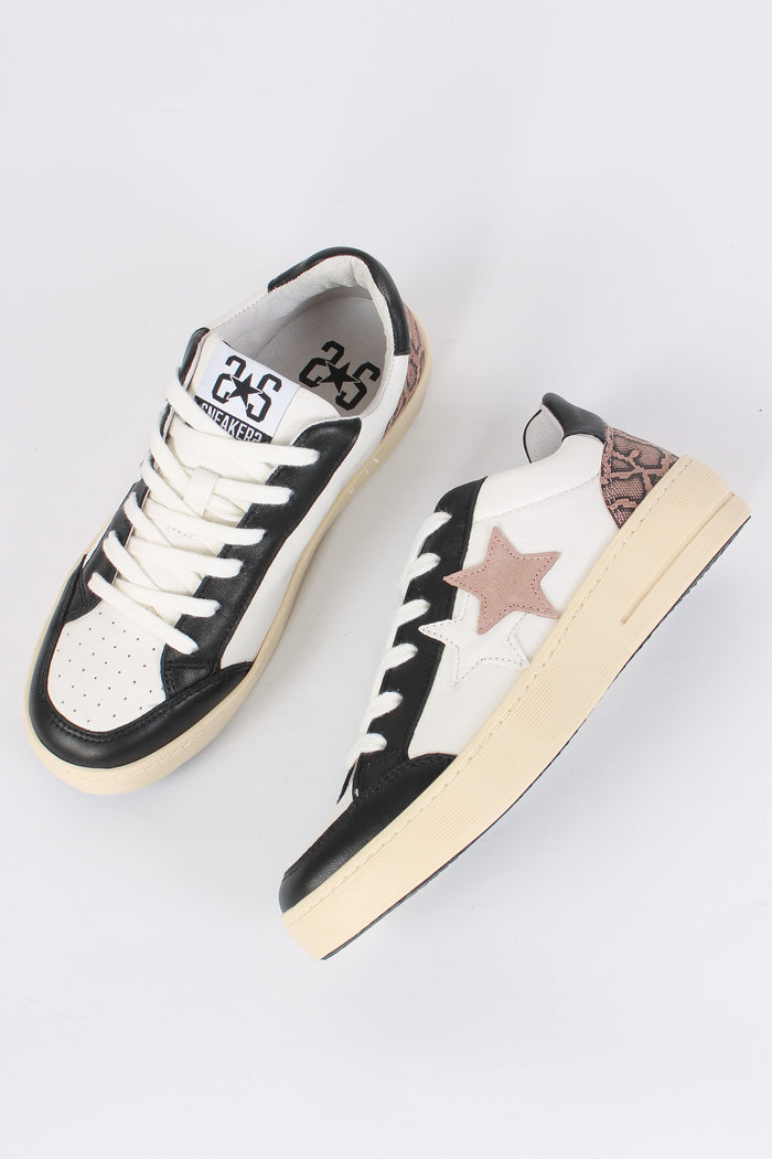 Sneakers New Star Pitone Bianco/beige-2