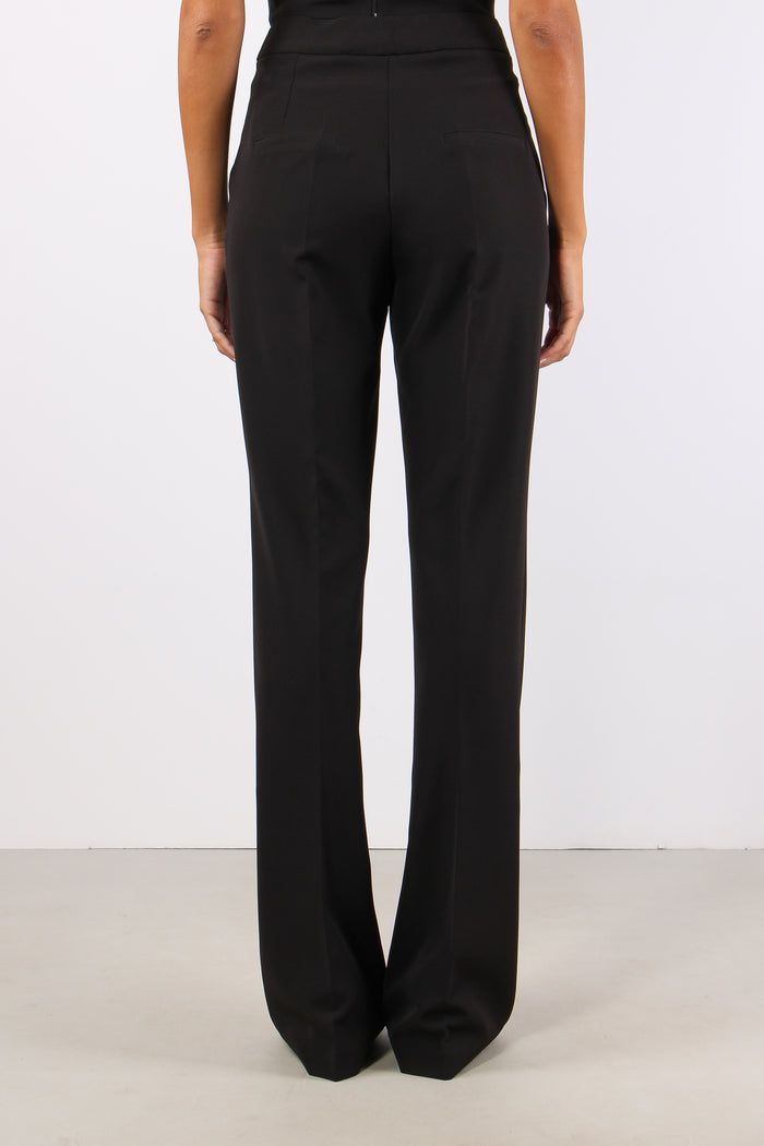 Pantalone Zampa Tessuto Tecnico Black-4
