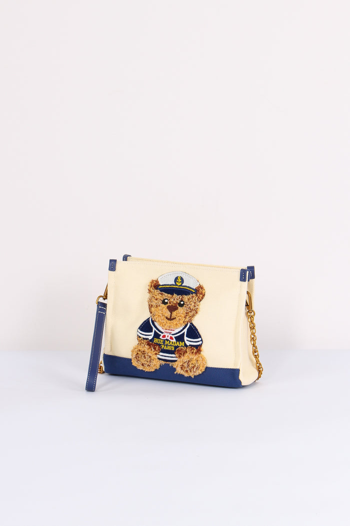 Pochette Canvas Orso Bicolor Blue-2