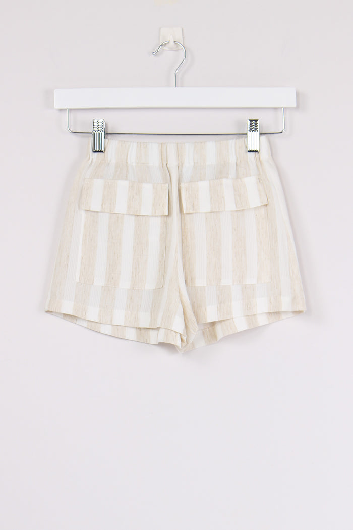 Bermuda 2 Tasche Lino Riga Latte/beige