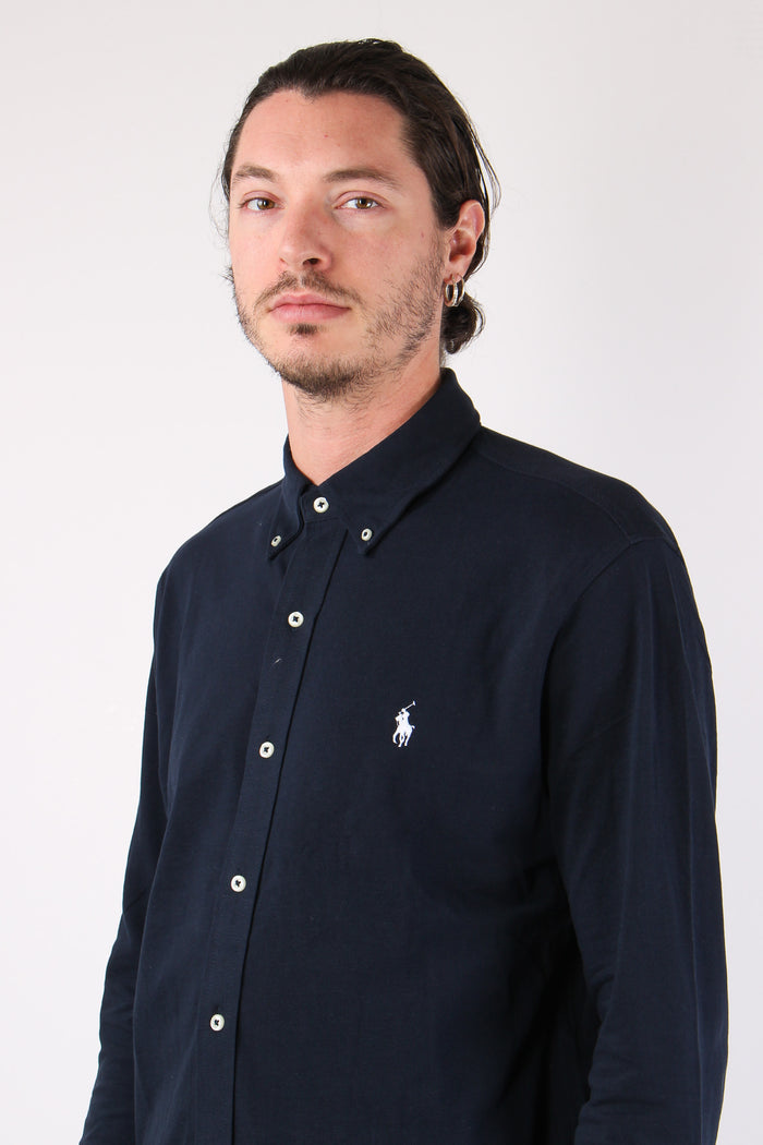 Camicia Twill Cotone Leggero Aviator Navy-7